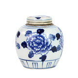 Ceramic Blue & White Ginger Jar - Small