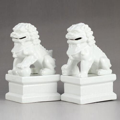 Ceramic Fu Lion Dog -  Pair