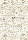 Hong Kong Gift Wrapping Paper - Gold