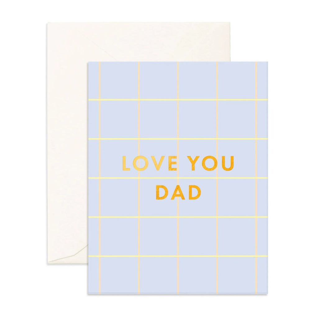 " Love You Dad Plaid " Greeting Card