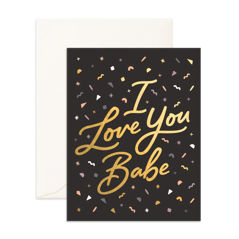 " Love You Babe Confetti " Greeting Card