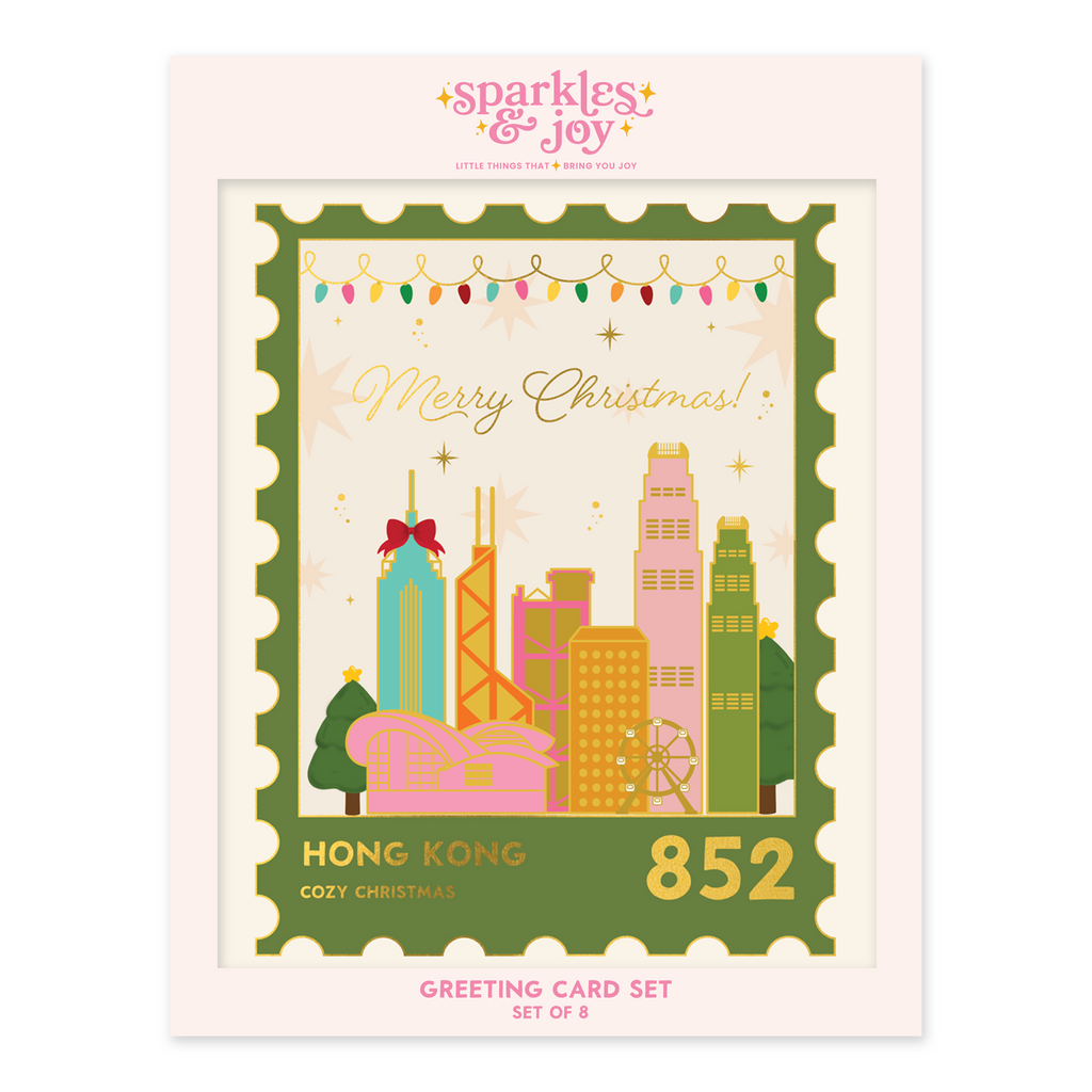 Cozy Christmas HK Skyline - Christmas Greeting Card Boxed Set