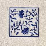 Blue & White Ceramic Tile Coaster