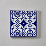 Blue & White Ceramic Tile Coaster