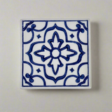 Blue & White Ceramic Tile Coaster