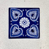 Blue & White Ceramic Tile Coaster