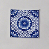 Blue & White Ceramic Tile Coaster