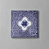 Blue & White Ceramic Tile Coaster