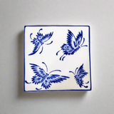 Blue & White Ceramic Tile Coaster