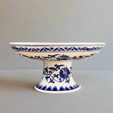 Blue & White Ceramic Pedestal Stand