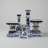 Blue & White Ceramic Candlestick