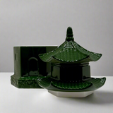 Pagoda Ceramic Storage Jar With Lid