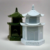 Pagoda Ceramic Storage Jar With Lid