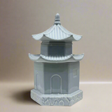 Pagoda Ceramic Storage Jar With Lid