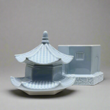 Pagoda Ceramic Storage Jar With Lid