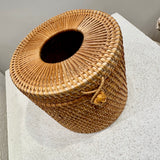 Woven Rattan Tissue Holder Collection