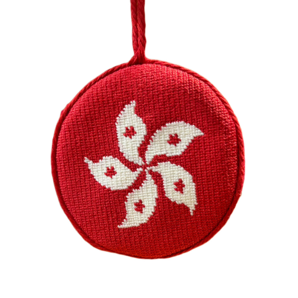 Hong Kong bauhinia Needlepoint Ornament