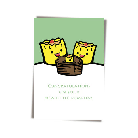 GREETING CARD: Congratulations on Your New Little Dumpling! Siu Mai