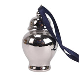 Blue & Gold Ceramic Ginger Jar Hanging Ornament