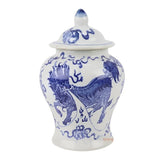 Ceramic Blue & White Happiness Ginger Jar - Mini