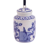 Blue Ceramic Ginger Jar Hanging Ornament