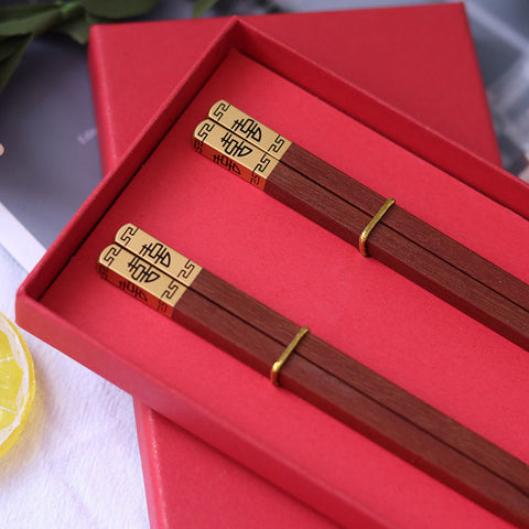 Double Happiness Wooden Chopsticks