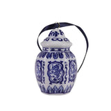 Blue Ceramic Ginger Jar Hanging Ornament