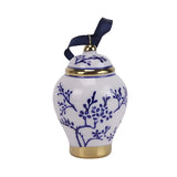 Blue & Gold Ceramic Ginger Jar Hanging Ornament