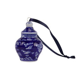 Blue Ceramic Ginger Jar Hanging Ornament