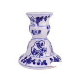 Ceramic Blue & White Candlestick