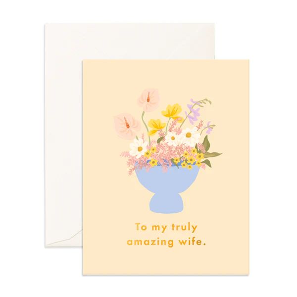 " Truly Amazing Wife Greeting Card " Greeting Card