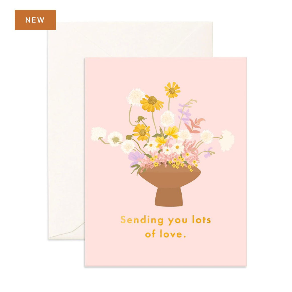 " Lots Of Love Vase " Greeting Card