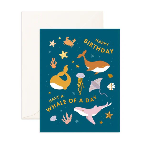 " Whale Of A Day " Greeting Card