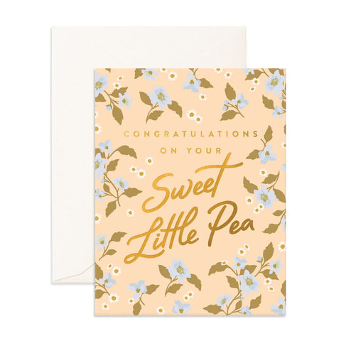 " Sweet Pea Broderie " Greeting Card