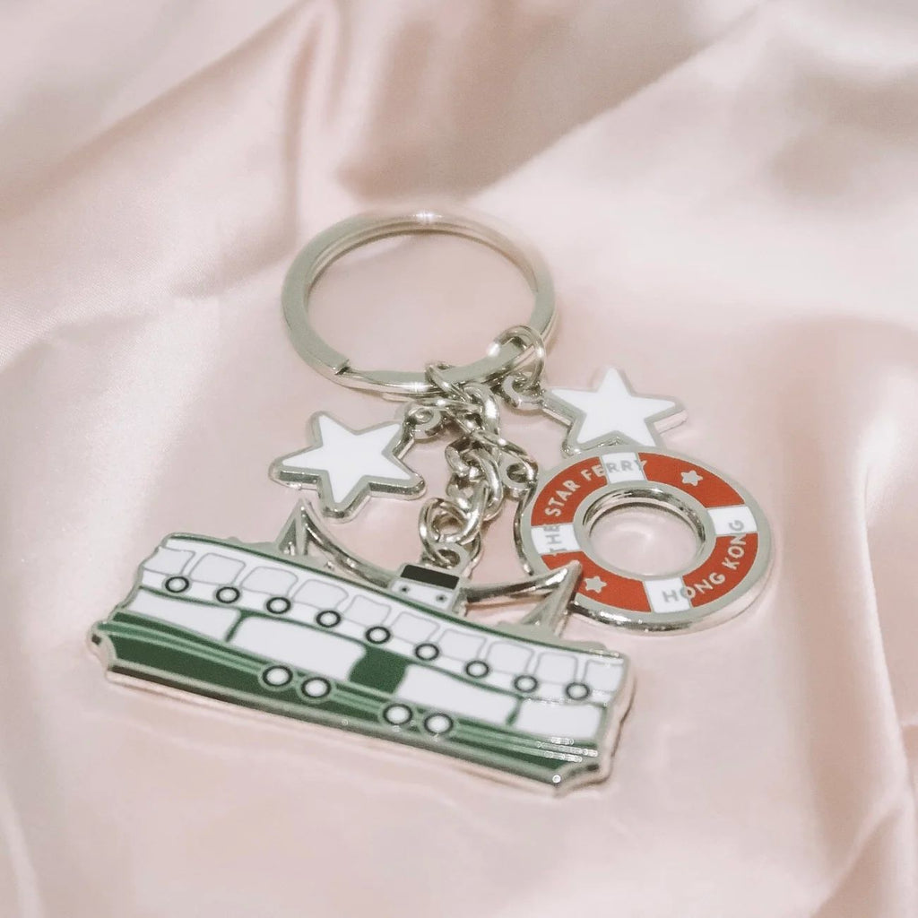 Hong Kong Star Ferry Enamel Keychain