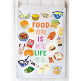 Hong Kong Tea Towels Food Icons