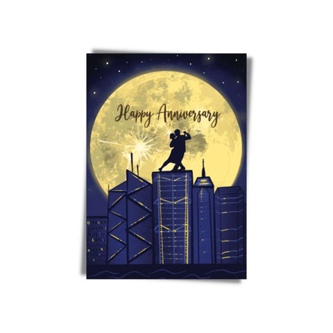 " Anniversary Full Moon " Greeting Card