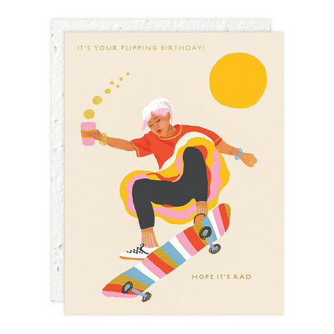 " Skateboard Girl " Card