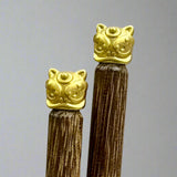 Lion & Lucky Cat Wooden Chopsticks