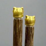 Lion & Lucky Cat Wooden Chopsticks