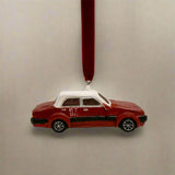 Taxi Hand Carved Wooden Ornament