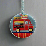 Noodle Truck Needlepoint Ornament