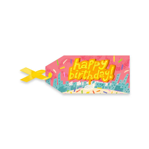 " Happy Birthday Skyline " Gift Tag