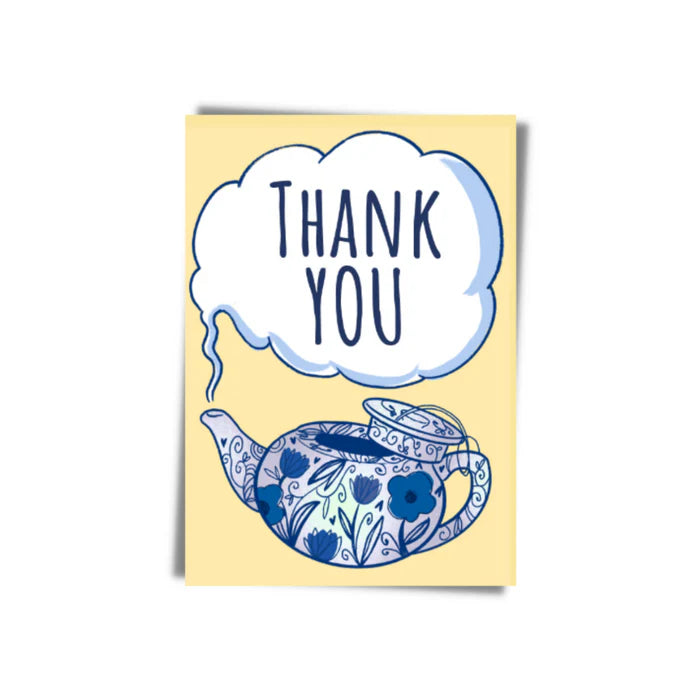 GREETING CARD: Thank You - Teapot