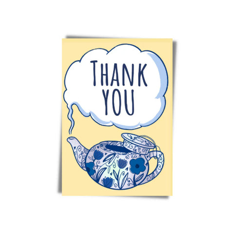 GREETING CARD: Thank You - Teapot