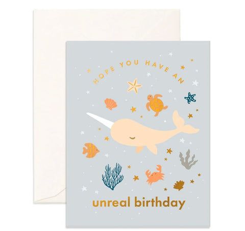 " Birthday Narwhal " Greeting Card