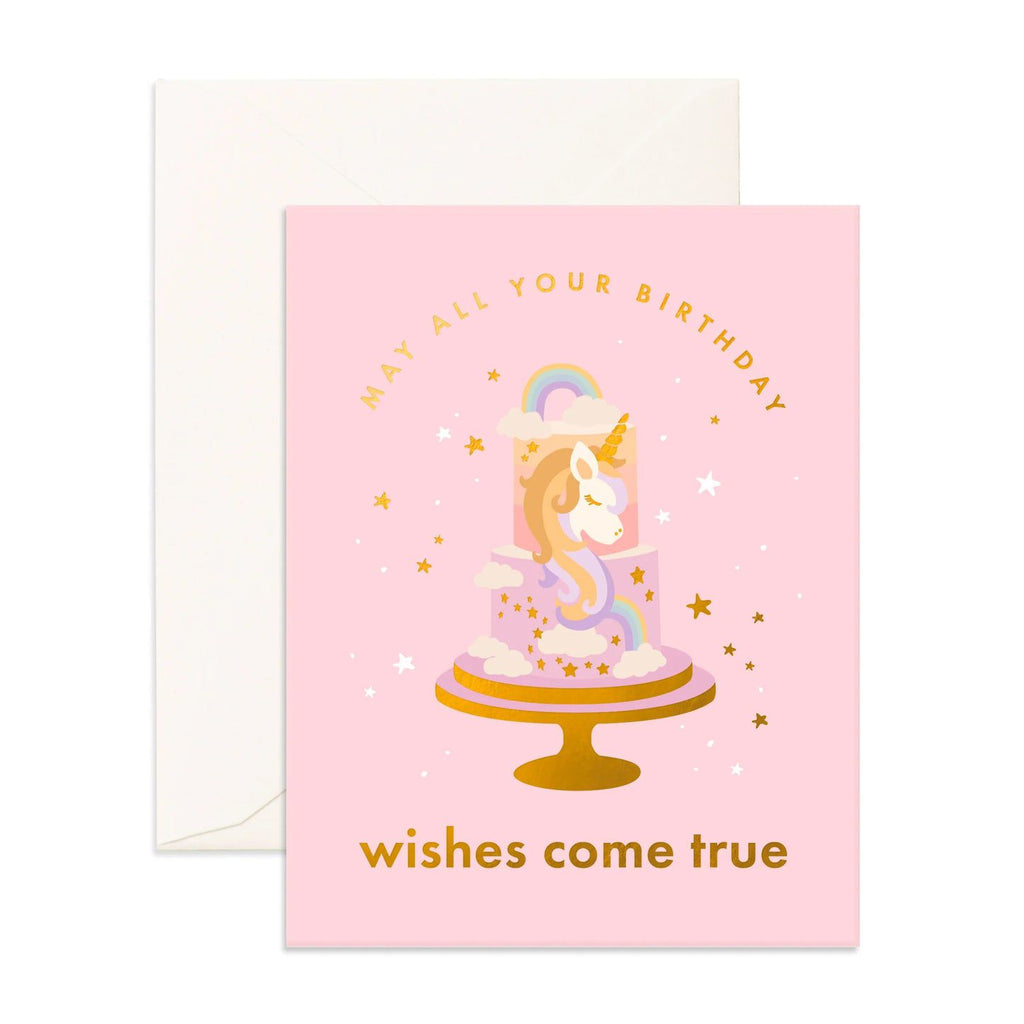 " Birthday Cake Unicorn " Greeting Card