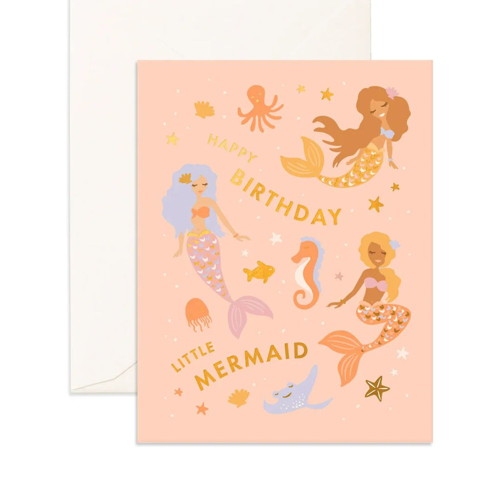 " Birthday Little Mermaid " Greeting Card