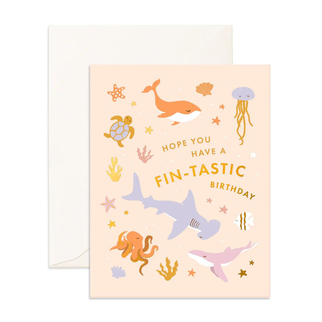 " Fin-tastic Birthday Greeting " Greeting Card