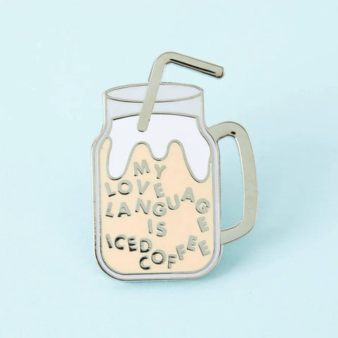 " Iced Coffee " Enamel Pin